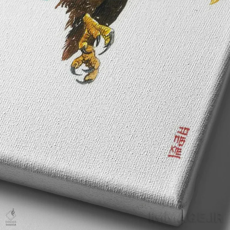 تابلو دکوراتیو آزادی اثر جونگکی - نمای نزدیک بافت بوم