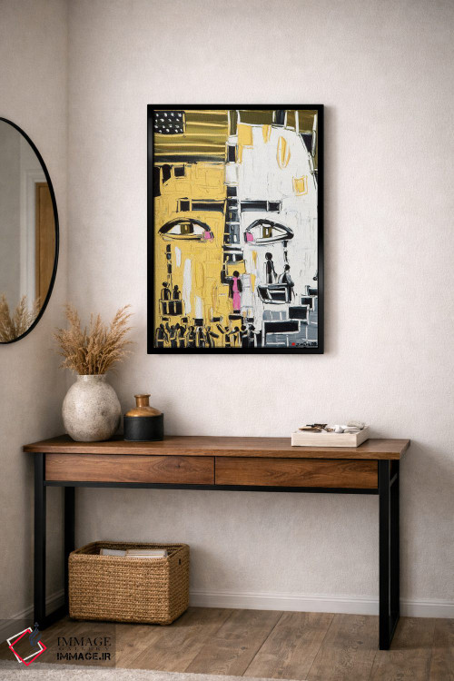 تابلو انتزاعی ترازوی عدالت اثر یواخیم مک میلان - D6B