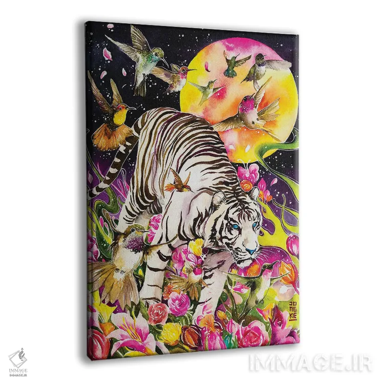 تابلو دکوراتیو روح سفید اثر جونگکی - نمای پرسپکتیو محصول