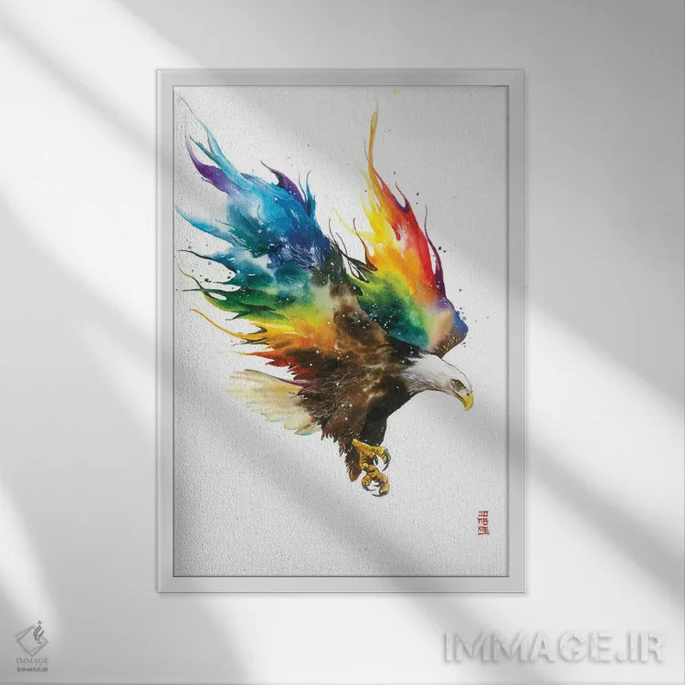 تابلو دکوراتیو آزادی اثر جونگکی - نمای قابدار سفید