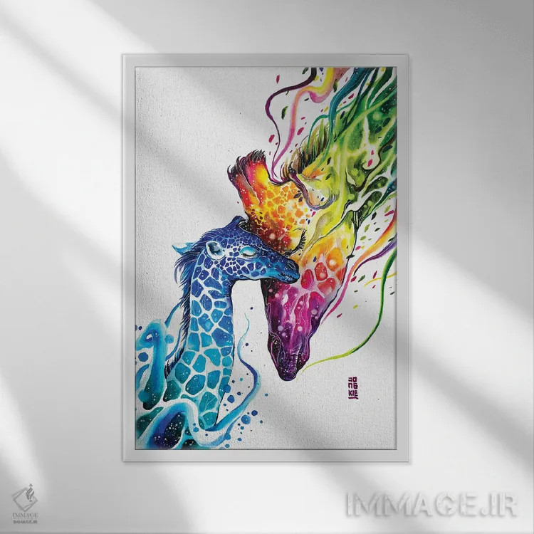 تابلو دکوراتیو نوزاد من اثر جونگکی - نمای قابدار سفید