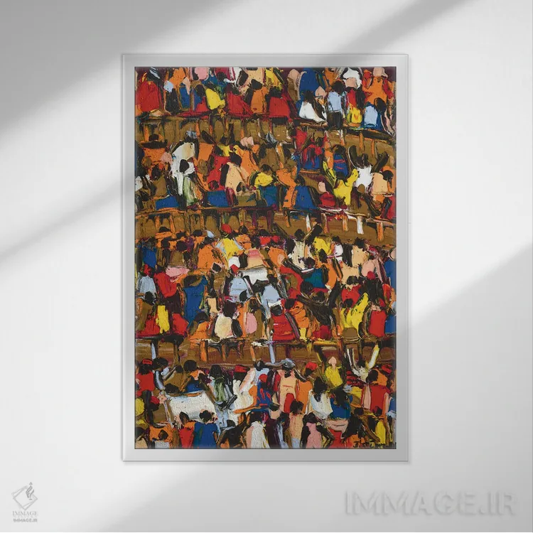 تابلو دکوراتیو جمعیت ورزشگاه اثر یواخیم مک میلان - نمای قابدار سفید