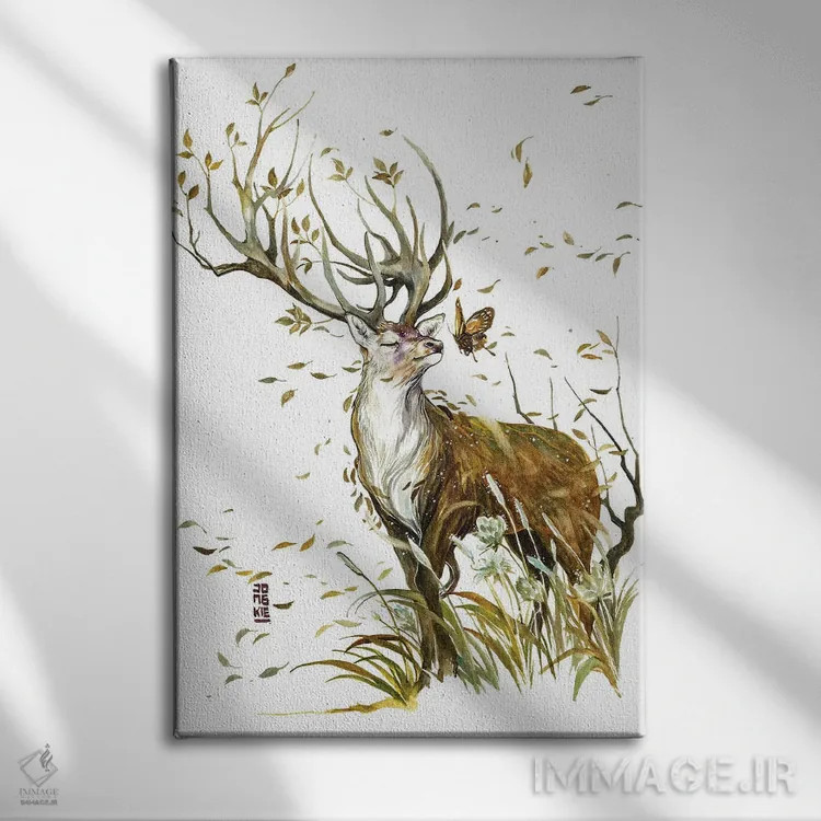 تابلو دکوراتیو باد زندگی اثر جونگکی - نمای روبهرو روی دیوار