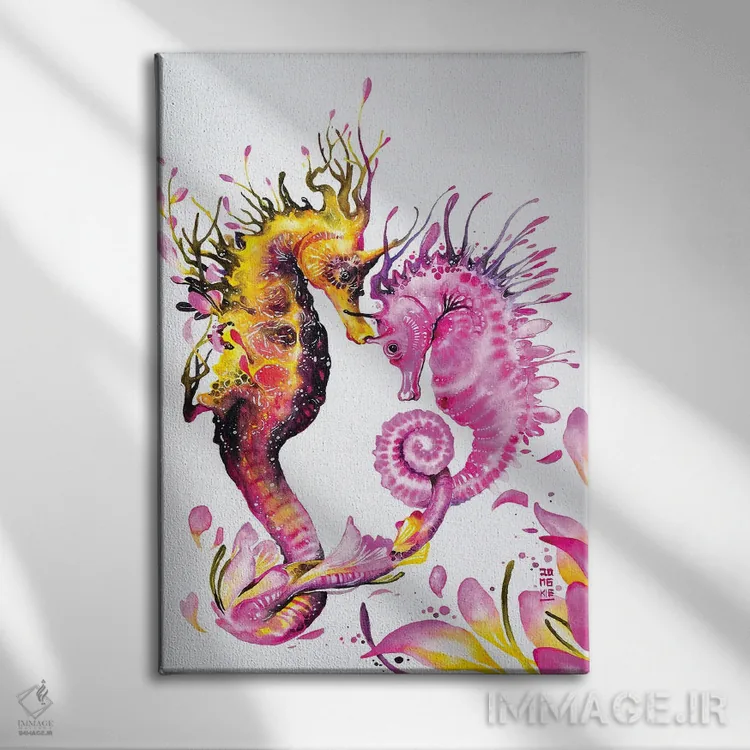 تابلو دکوراتیو پیوند قلب ها اثر جونگکی - نمای روبهرو روی دیوار