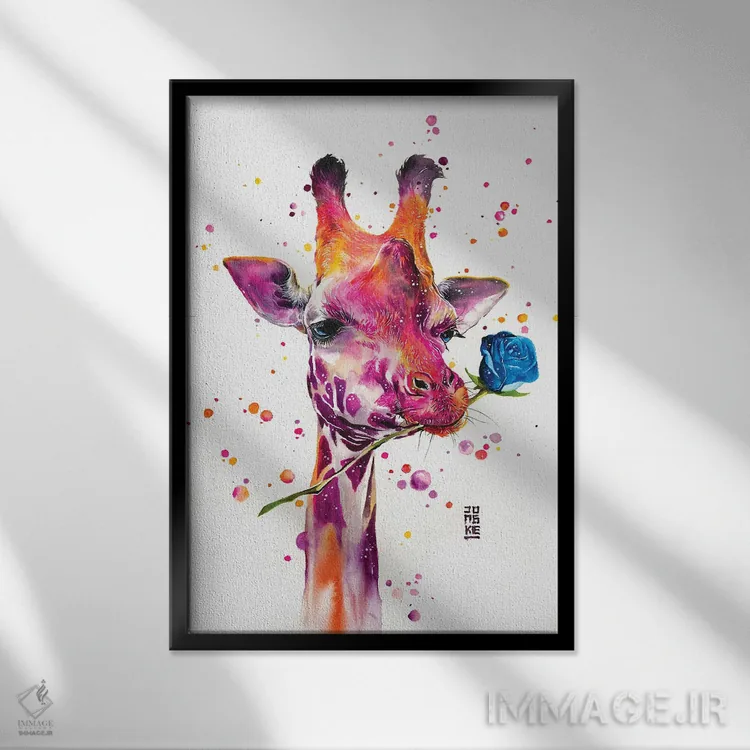 تابلو دکوراتیو کاسانوا اثر جونگکی - نمای قابدار مشکی