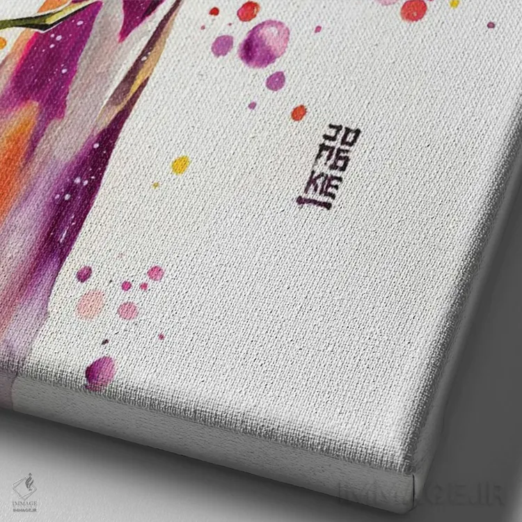 تابلو دکوراتیو کاسانوا اثر جونگکی - نمای نزدیک بافت بوم