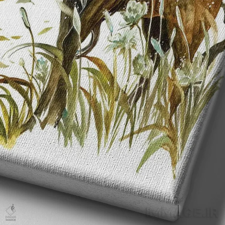 تابلو دکوراتیو باد زندگی اثر جونگکی - نمای نزدیک بافت بوم