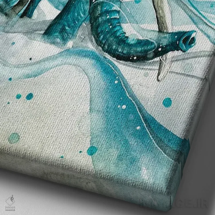 تابلو دکوراتیو امید اثر جونگکی - نمای نزدیک بافت بوم