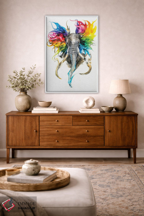 تابلو دکوراتیو رنگ های زندگی اثر جونگکی - D2W