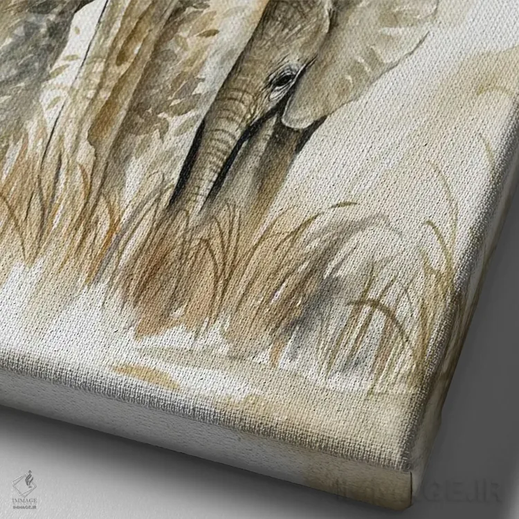 تابلو دکوراتیو روح نگهبان اثر جونگکی - نمای نزدیک بافت بوم