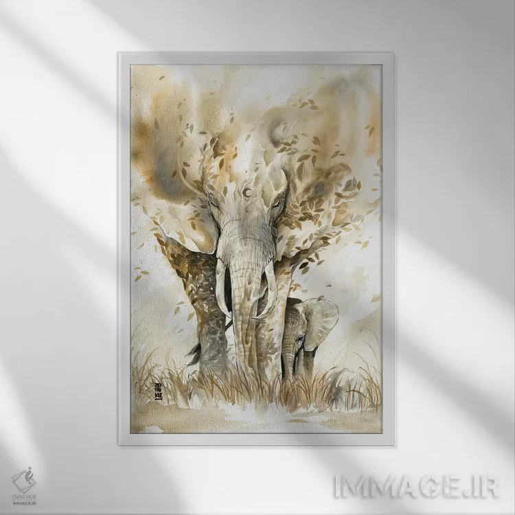 تابلو دکوراتیو روح نگهبان اثر جونگکی - نمای قابدار سفید