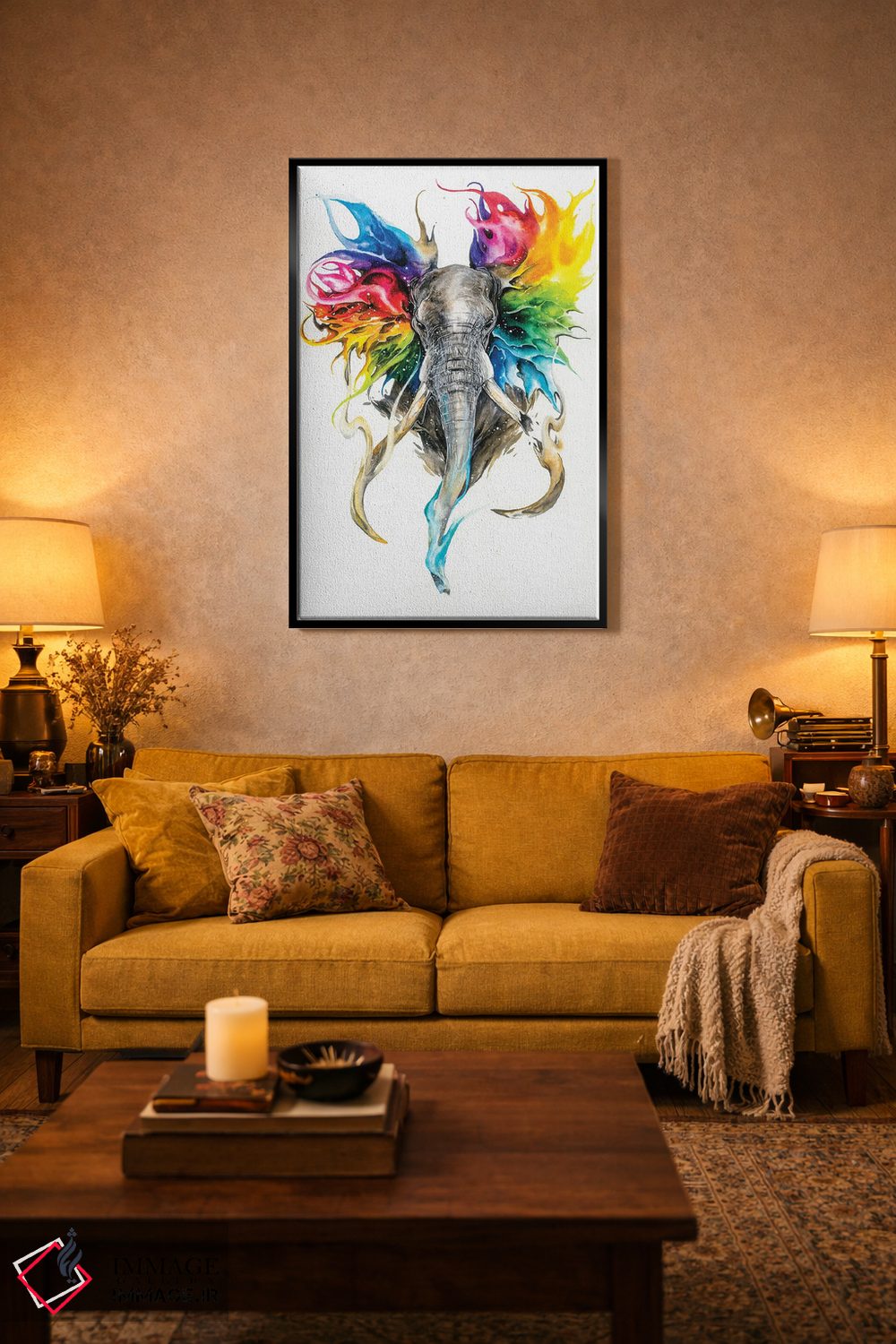 تابلو دکوراتیو رنگ های زندگی اثر جونگکی - D5B