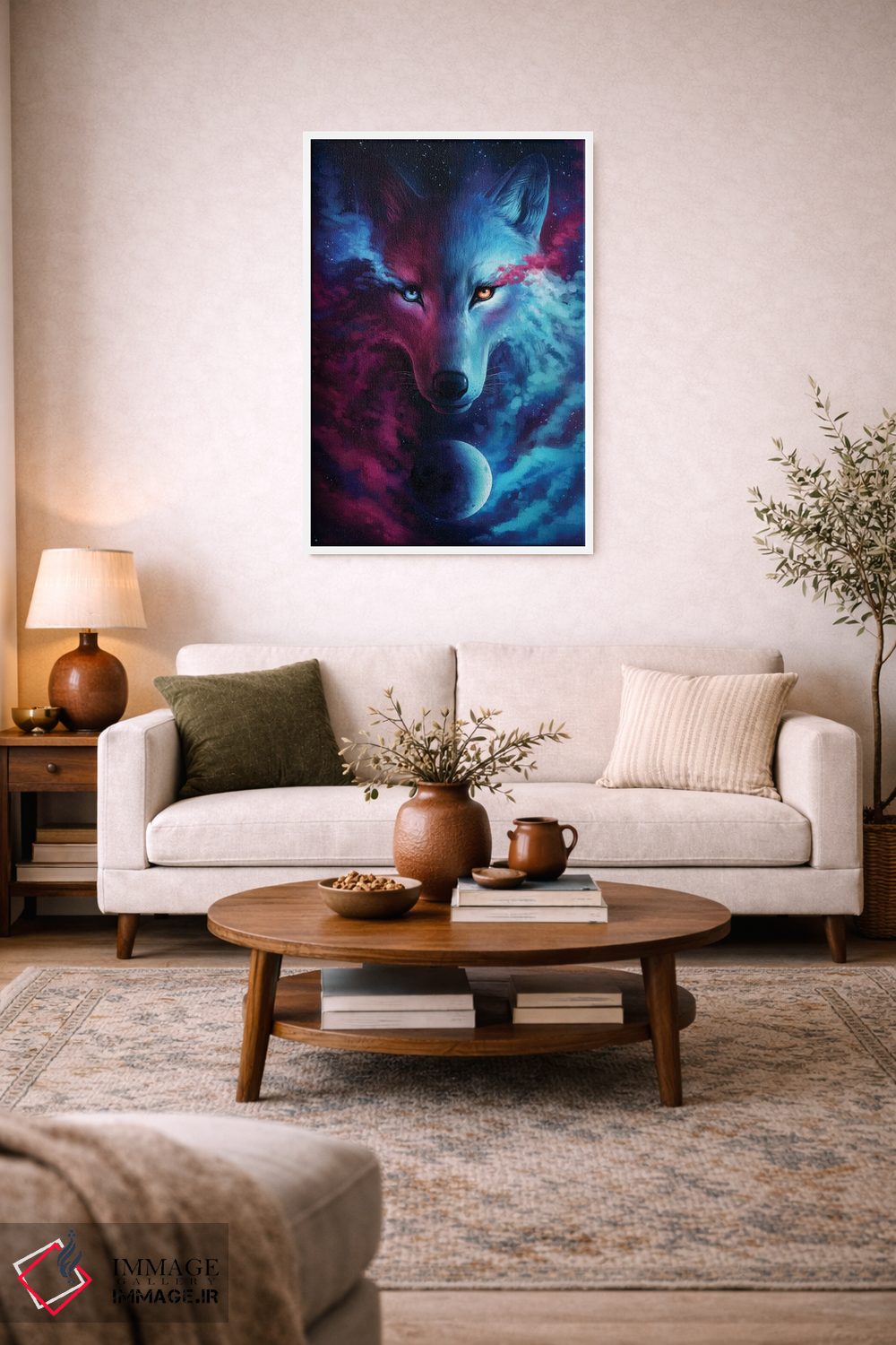 تابلو دکوراتیو جایی که نور و تاریکی به هم می رسند اثر جو جو آرت - D3W