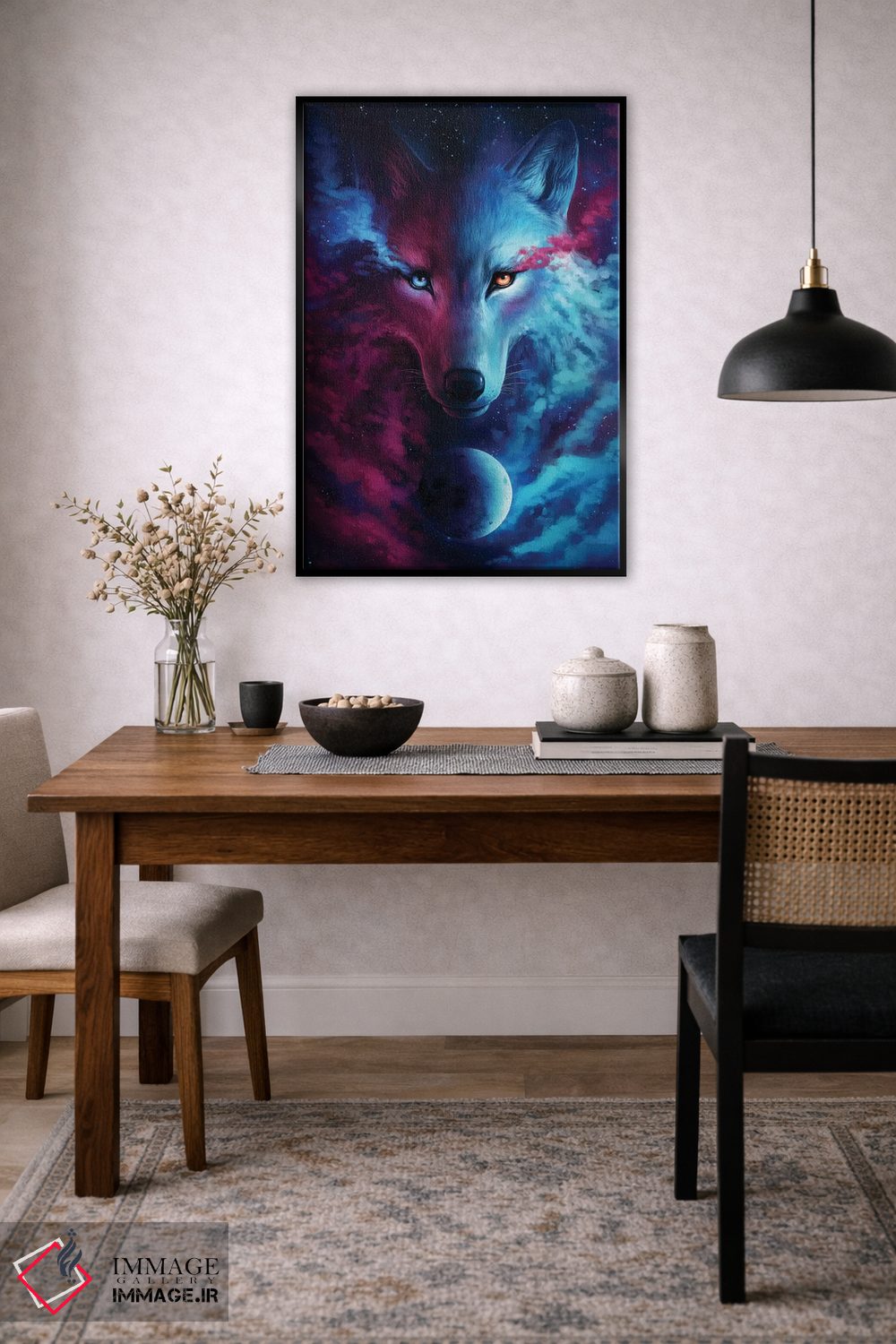 تابلو دکوراتیو جایی که نور و تاریکی به هم می رسند اثر جو جو آرت - D4B