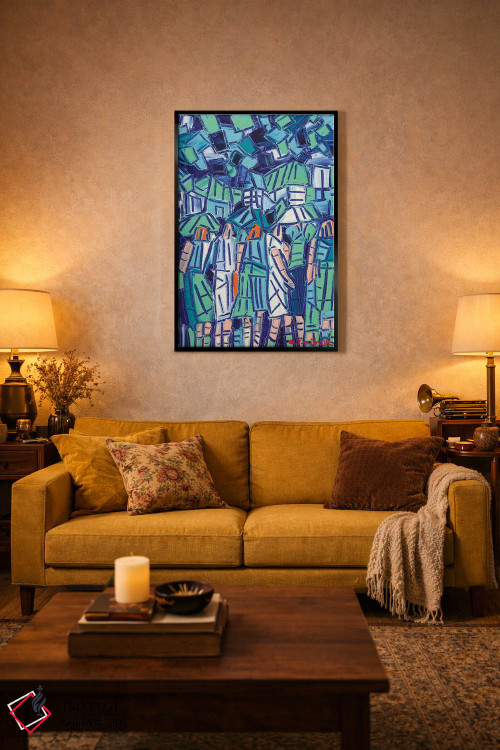 تابلو انتزاعی قطعات شهر اثر یواخیم مک میلان - D4B