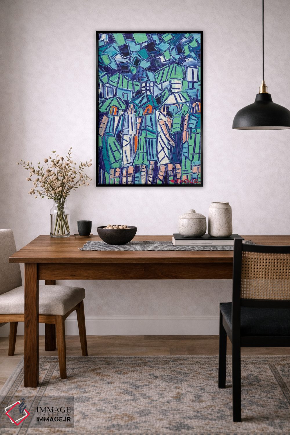 تابلو انتزاعی قطعات شهر اثر یواخیم مک میلان - D5B