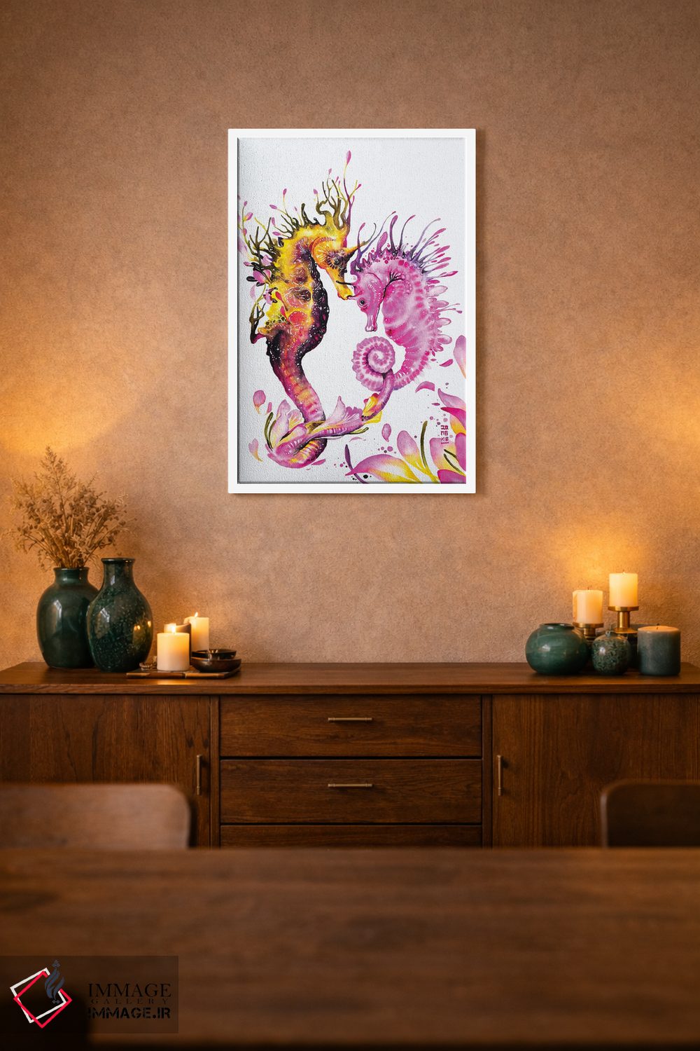 تابلو دکوراتیو پیوند قلب ها اثر جونگکی - D1W