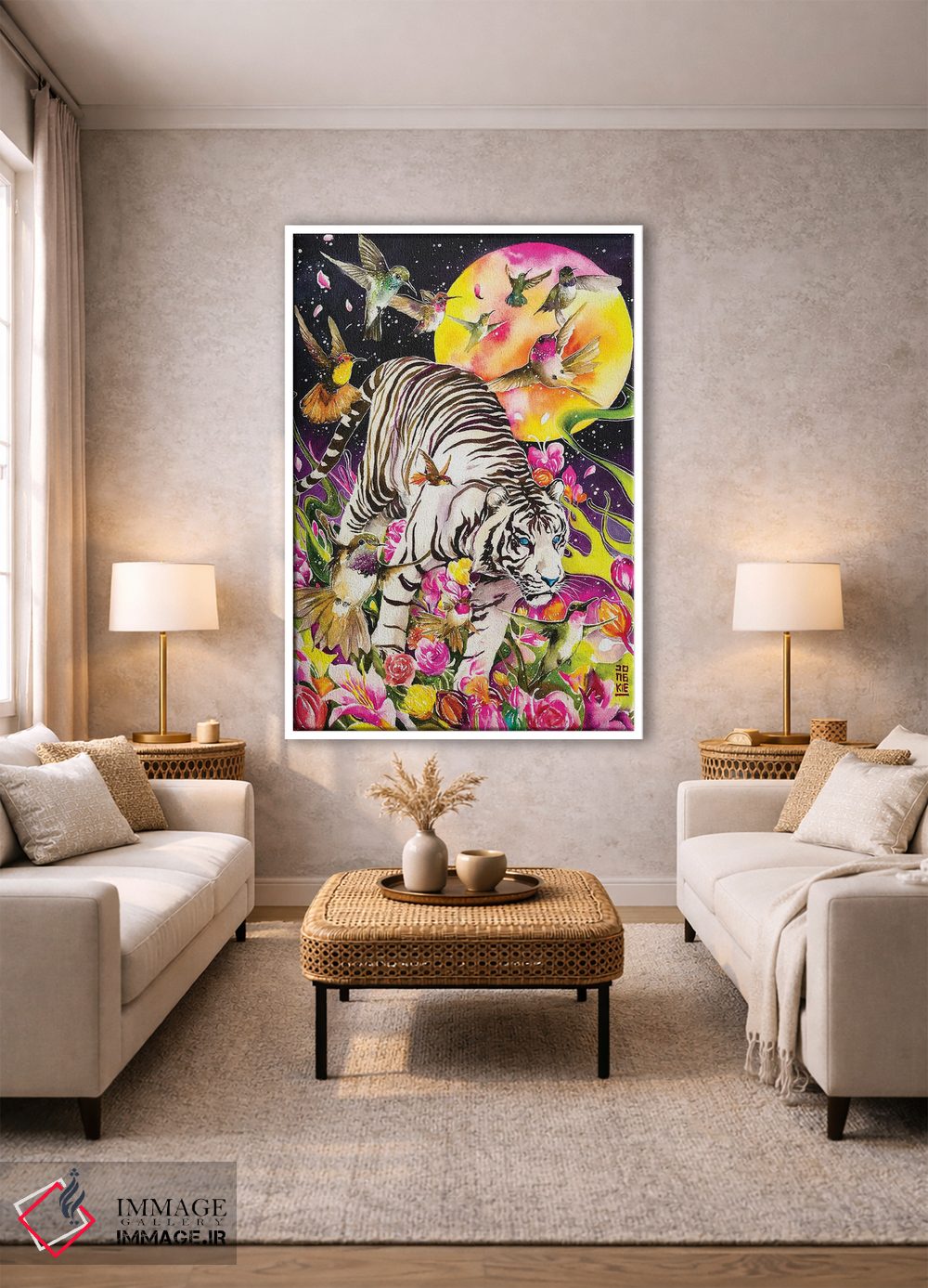 تابلو دکوراتیو روح سفید اثر جونگکی - D1W