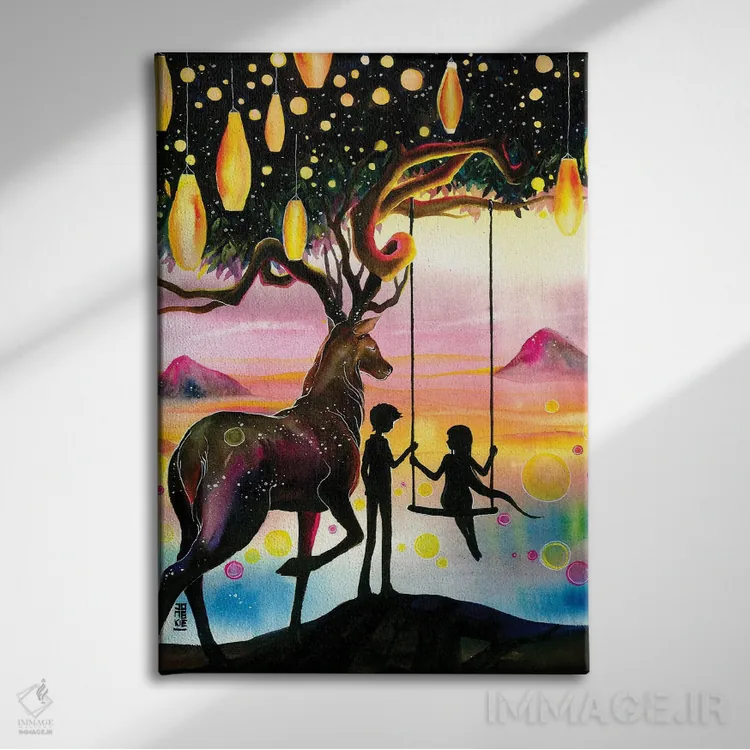 تابلو دکوراتیو در کنار تو اثر جونگکی - نمای روبهرو روی دیوار