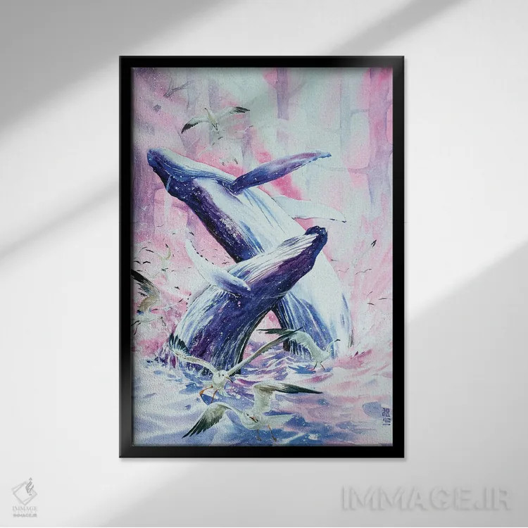 تابلو دکوراتیو لیفایاتان اثر جونگکی - نمای قابدار مشکی