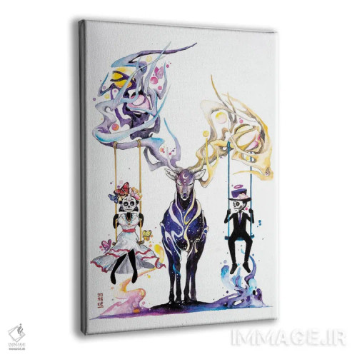 تابلو دکوراتیو تو و من اثر جونگکی - نمای پرسپکتیو محصول