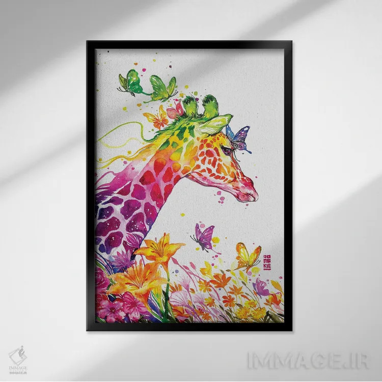 تابلو دکوراتیو فردوس اثر جونگکی - نمای قابدار مشکی