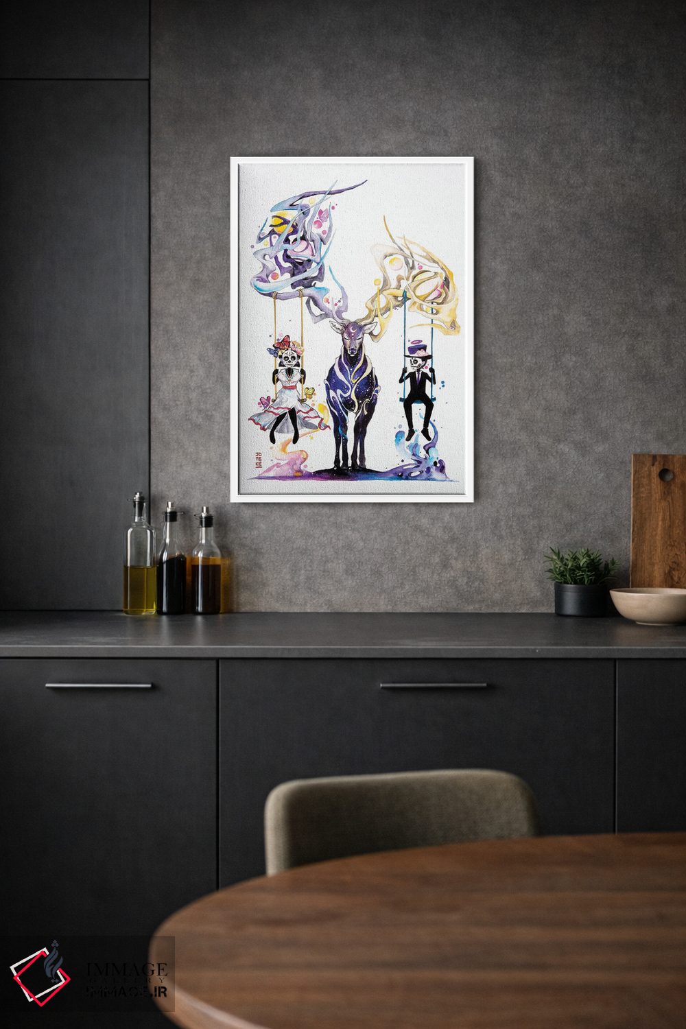 تابلو دکوراتیو تو و من اثر جونگکی - D1W