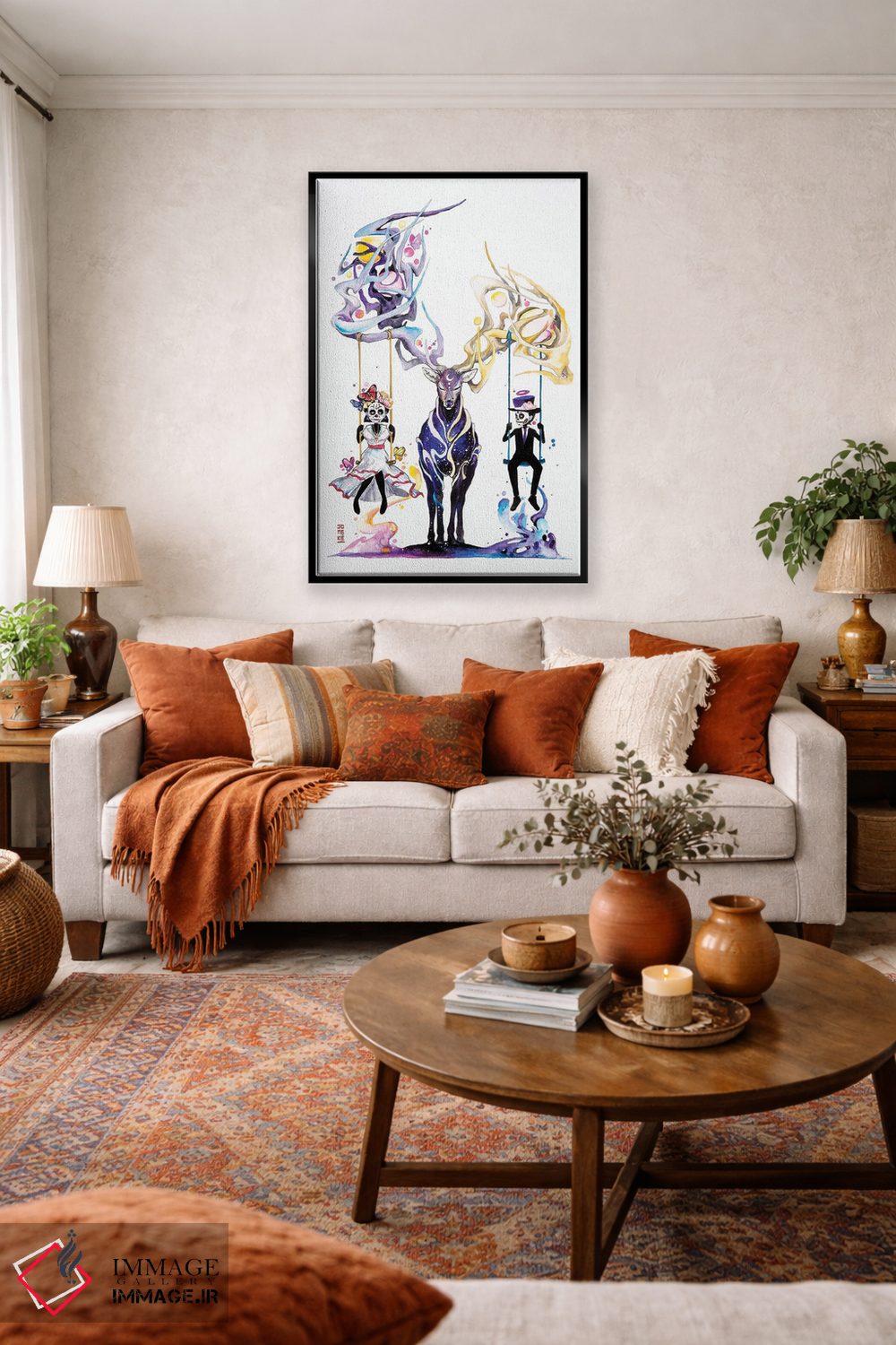 تابلو دکوراتیو تو و من اثر جونگکی - D2B