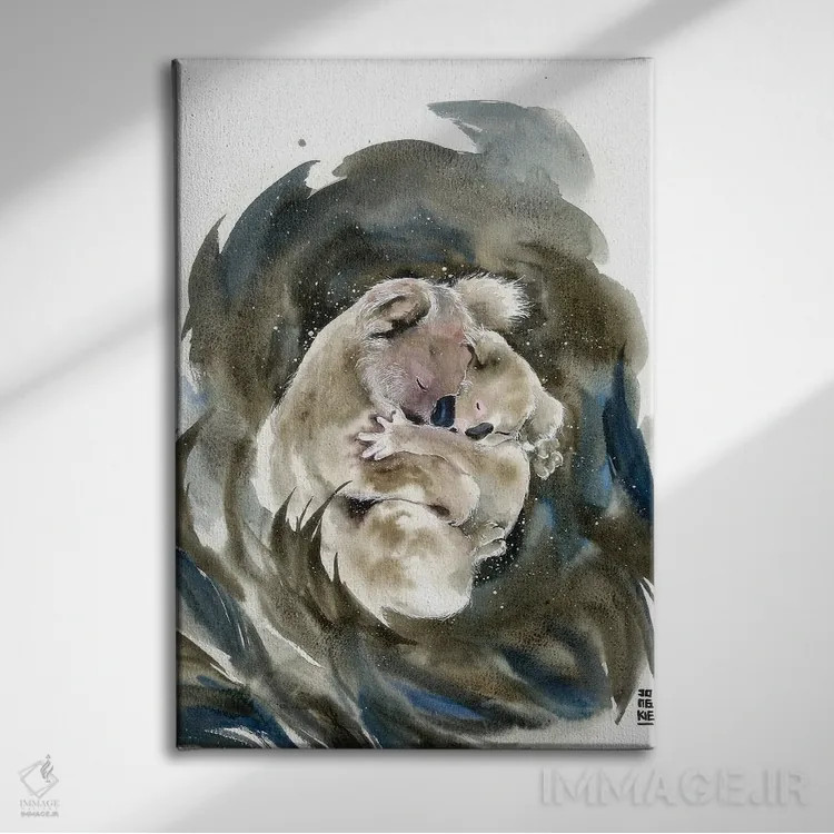 تابلو دکوراتیو مادر اثر جونگکی - نمای روبهرو روی دیوار