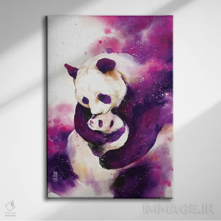 تابلو دکوراتیو عشق مادرانه اثر جونگکی - نمای روبهرو روی دیوار