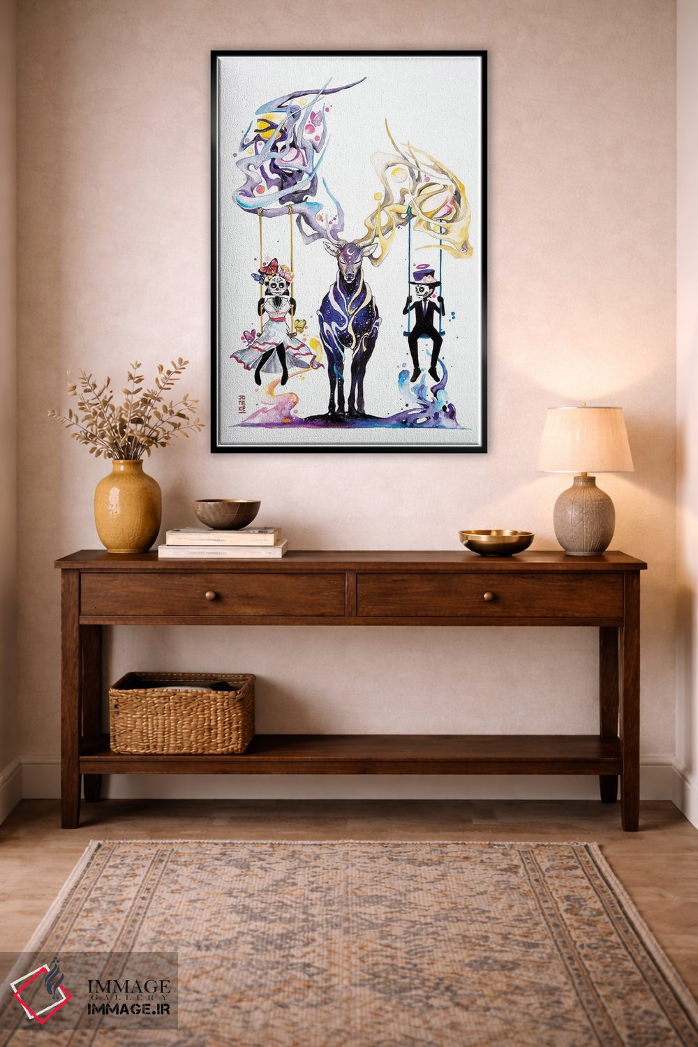 تابلو دکوراتیو تو و من اثر جونگکی - D3B