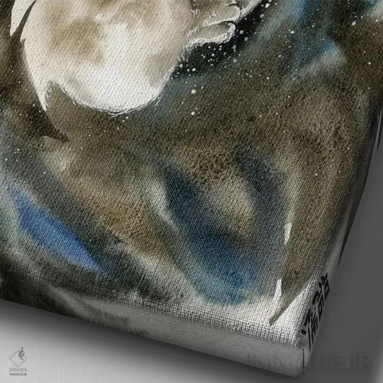 تابلو دکوراتیو مادر اثر جونگکی - نمای نزدیک بافت بوم