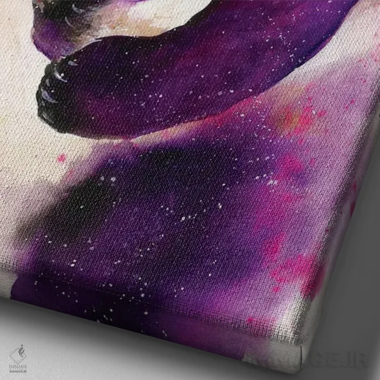 تابلو دکوراتیو عشق مادرانه اثر جونگکی - نمای نزدیک بافت بوم