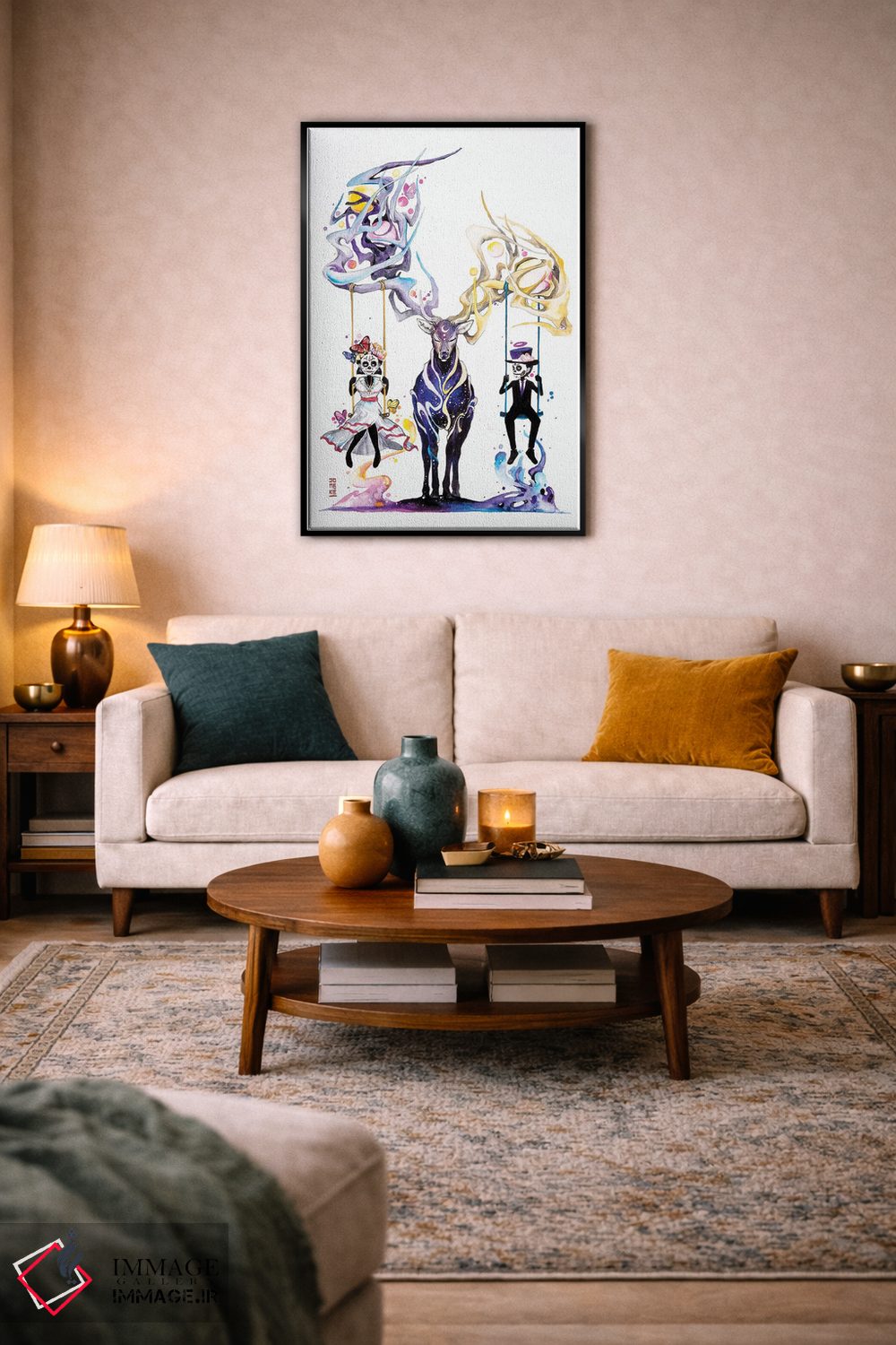 تابلو دکوراتیو تو و من اثر جونگکی - D4B