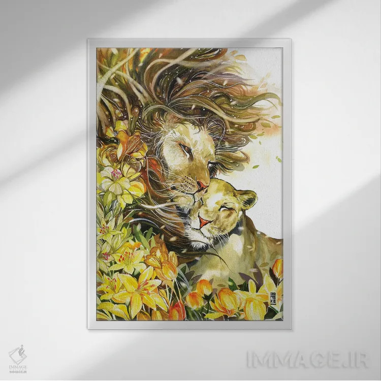 تابلو دکوراتیو والس بهاری اثر جونگکی - نمای قابدار سفید