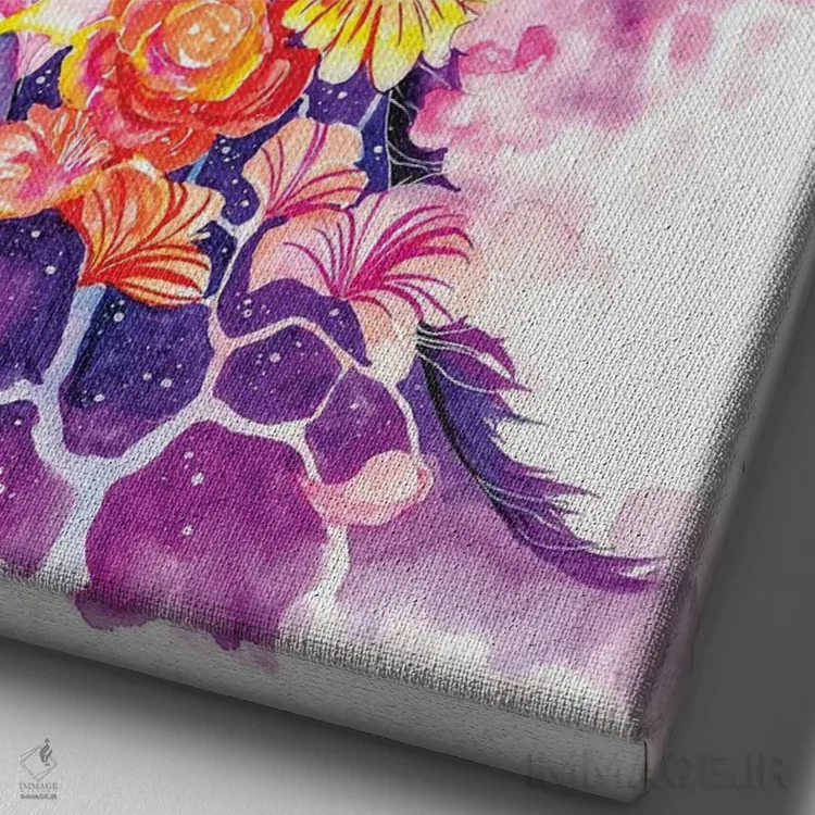 تابلو دکوراتیو بهار اثر جونگکی - نمای نزدیک بافت بوم