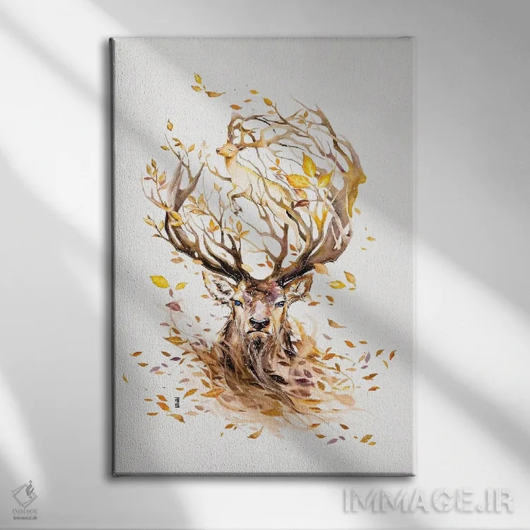 تابلو دکوراتیو پاییز اثر جونگکی - نمای روبهرو روی دیوار