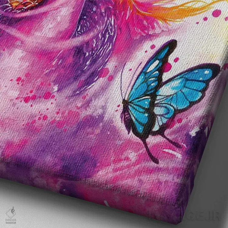 تابلو دکوراتیو هاله اثر جونگکی - نمای نزدیک بافت بوم