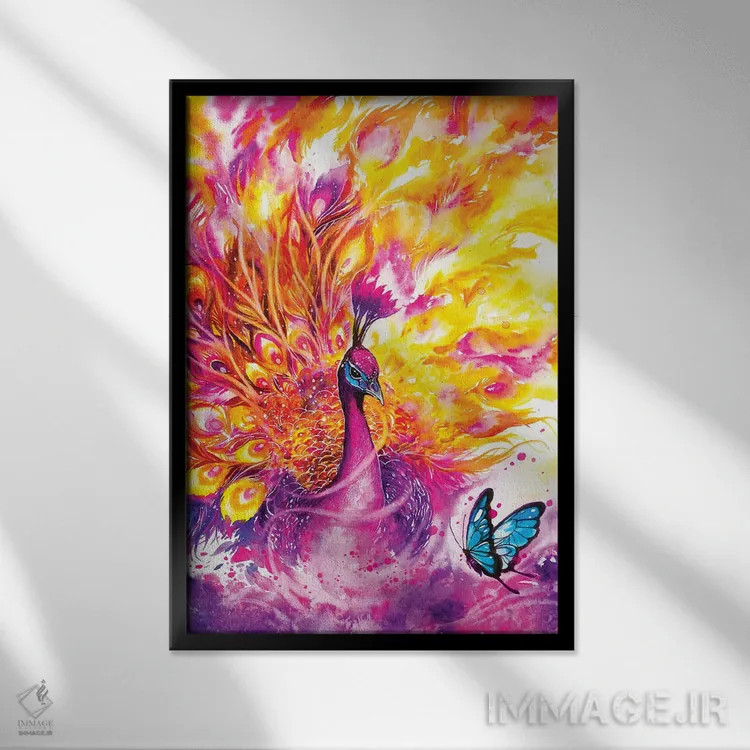 تابلو دکوراتیو هاله اثر جونگکی - نمای قابدار مشکی