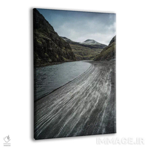 تابلو دکوراتیو خطوط هنگام جزر دریا اثر اندرز یورولف - نمای پرسپکتیو محصول