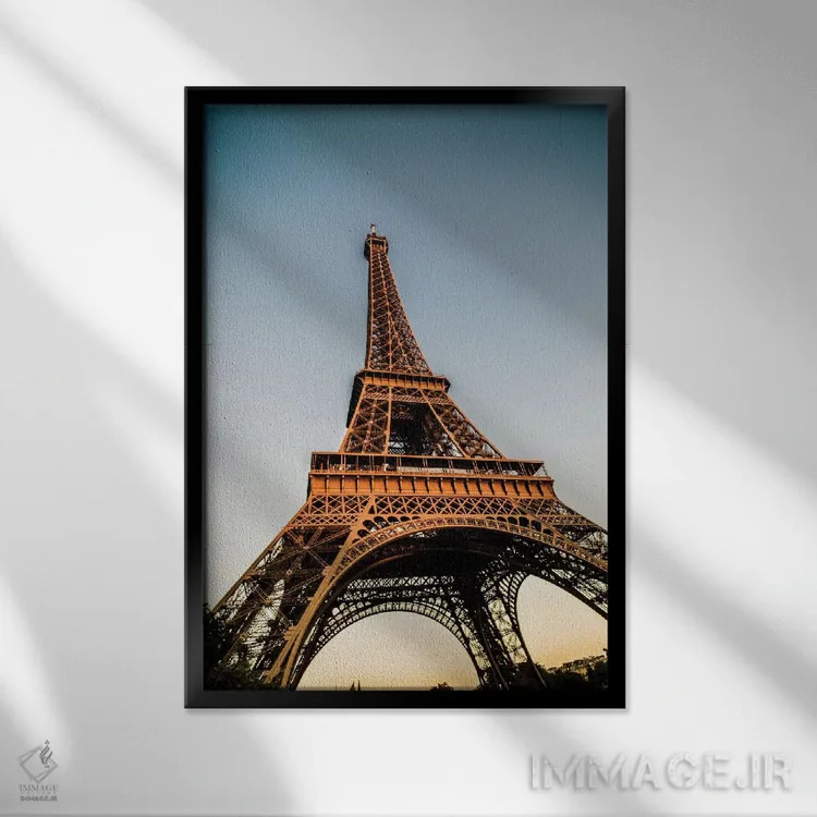 تابلو دکوراتیو ایفل اثر اندرز یورولف - نمای قابدار مشکی