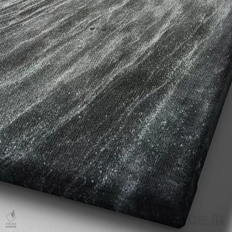 تابلو دکوراتیو خطوط هنگام جزر دریا اثر اندرز یورولف - نمای نزدیک بافت بوم