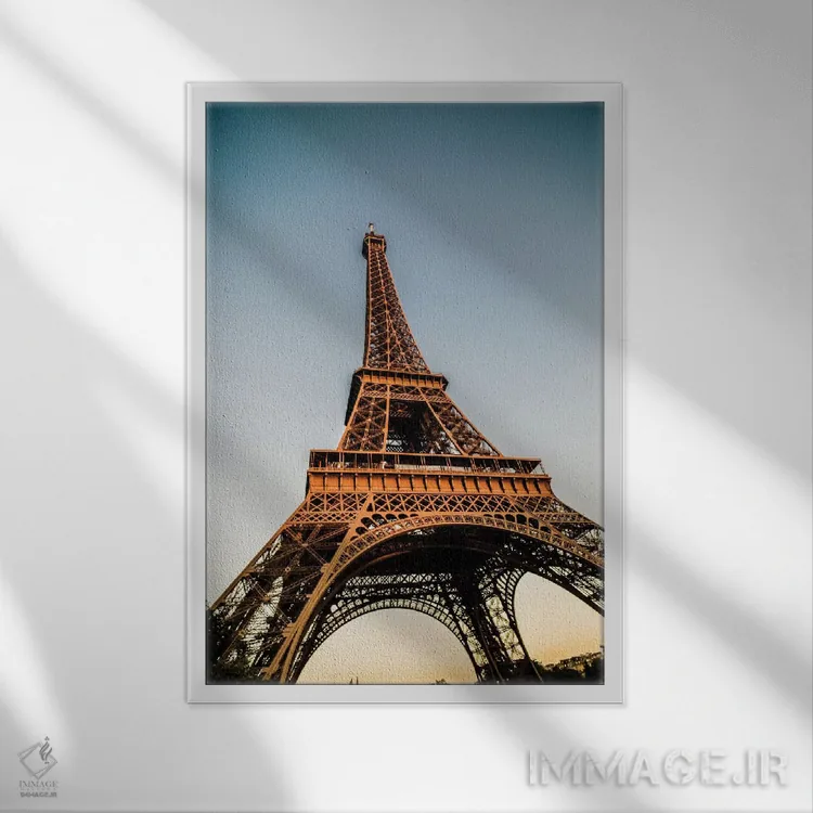 تابلو دکوراتیو ایفل اثر اندرز یورولف - نمای قابدار سفید