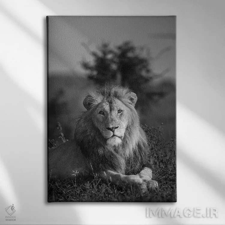 تابلو دکوراتیو شاه شیر اثر اندرز یورولف - نمای روبهرو روی دیوار