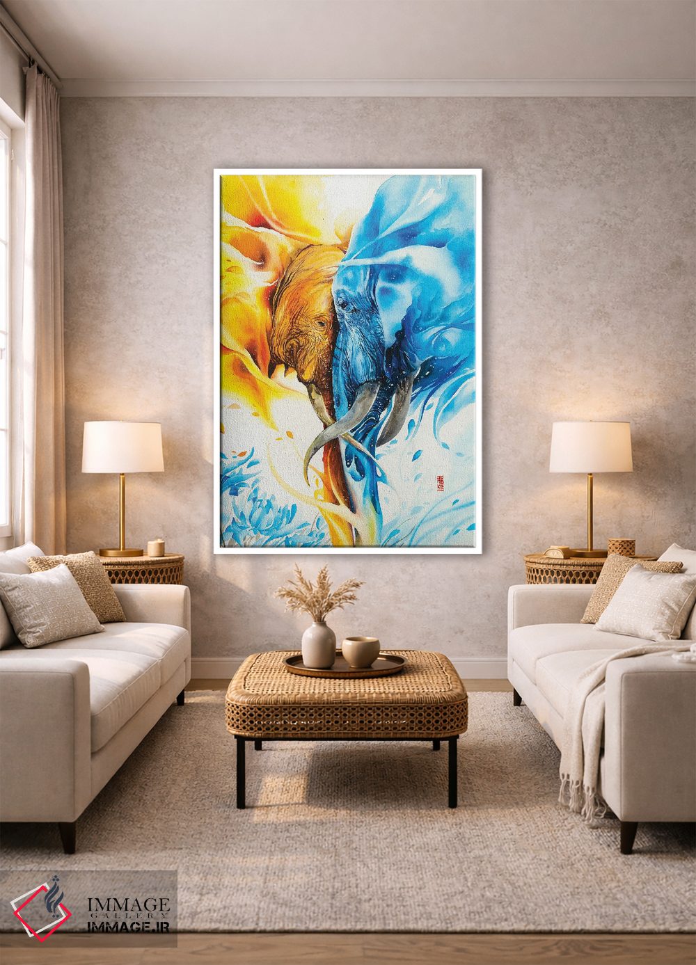 تابلو دکوراتیو گل وحشی اثر جونگکی - D1W