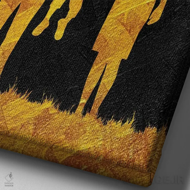 تابلو دکوراتیو لفوتن اثر اندرز یورولف - نمای نزدیک بافت بوم