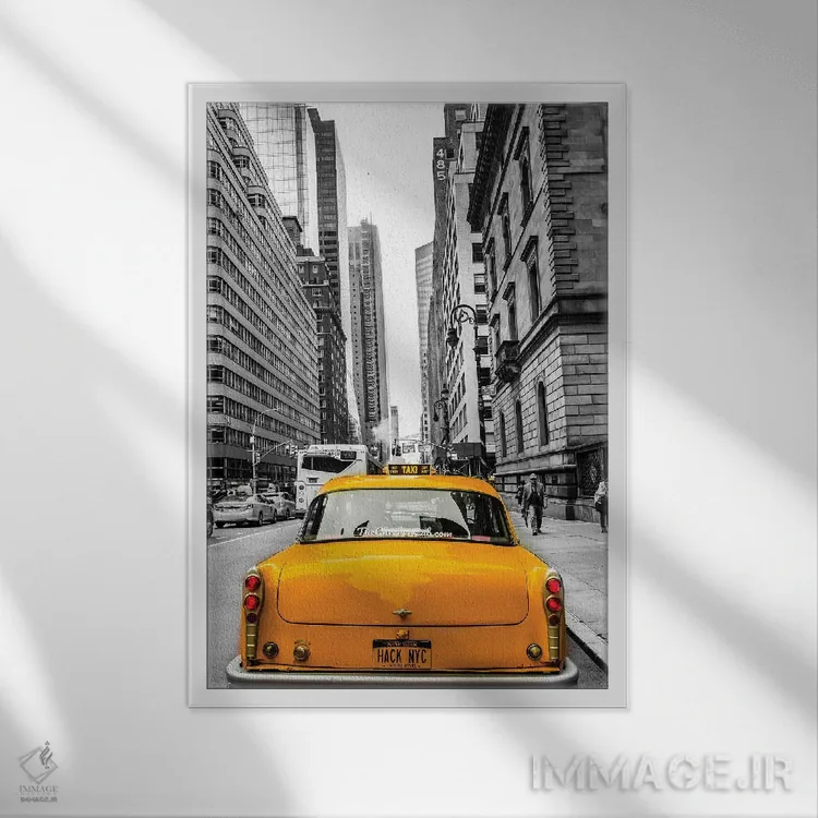 تابلو دکوراتیو شطرنجی در نیویورک اثر اندرز یورولف - نمای قابدار سفید