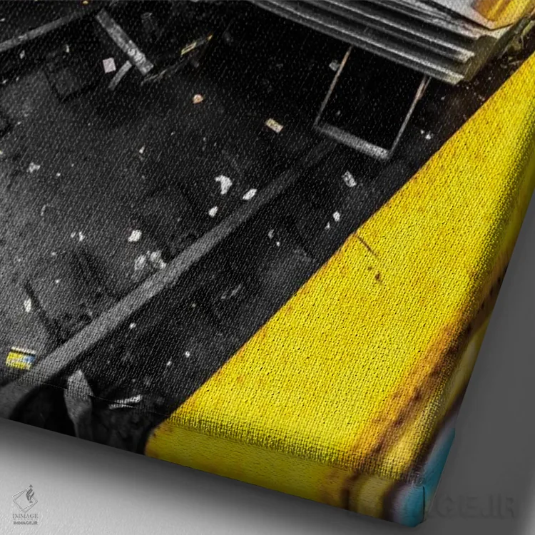 تابلو دکوراتیو متروی نیویورک اثر اندرز یورولف - نمای نزدیک بافت بوم