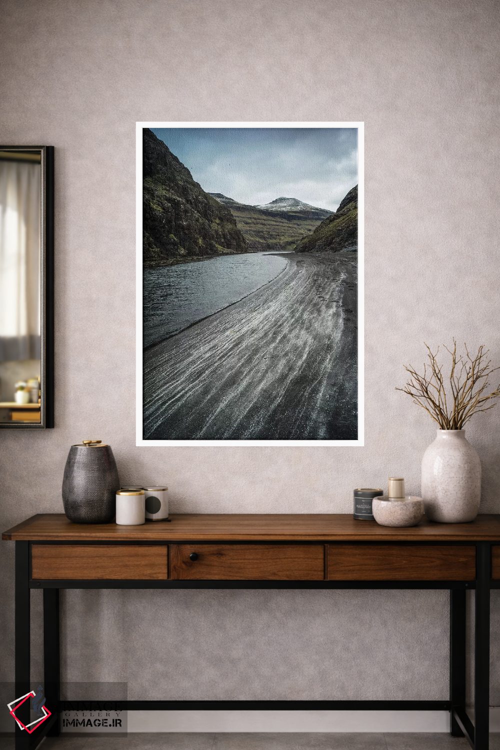 تابلو دکوراتیو خطوط هنگام جزر دریا اثر اندرز یورولف - D1W