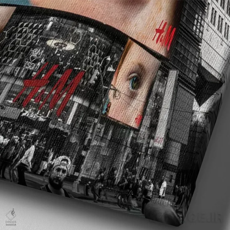 تابلو دکوراتیو چشم اثر اندرز یورولف - نمای نزدیک بافت بوم